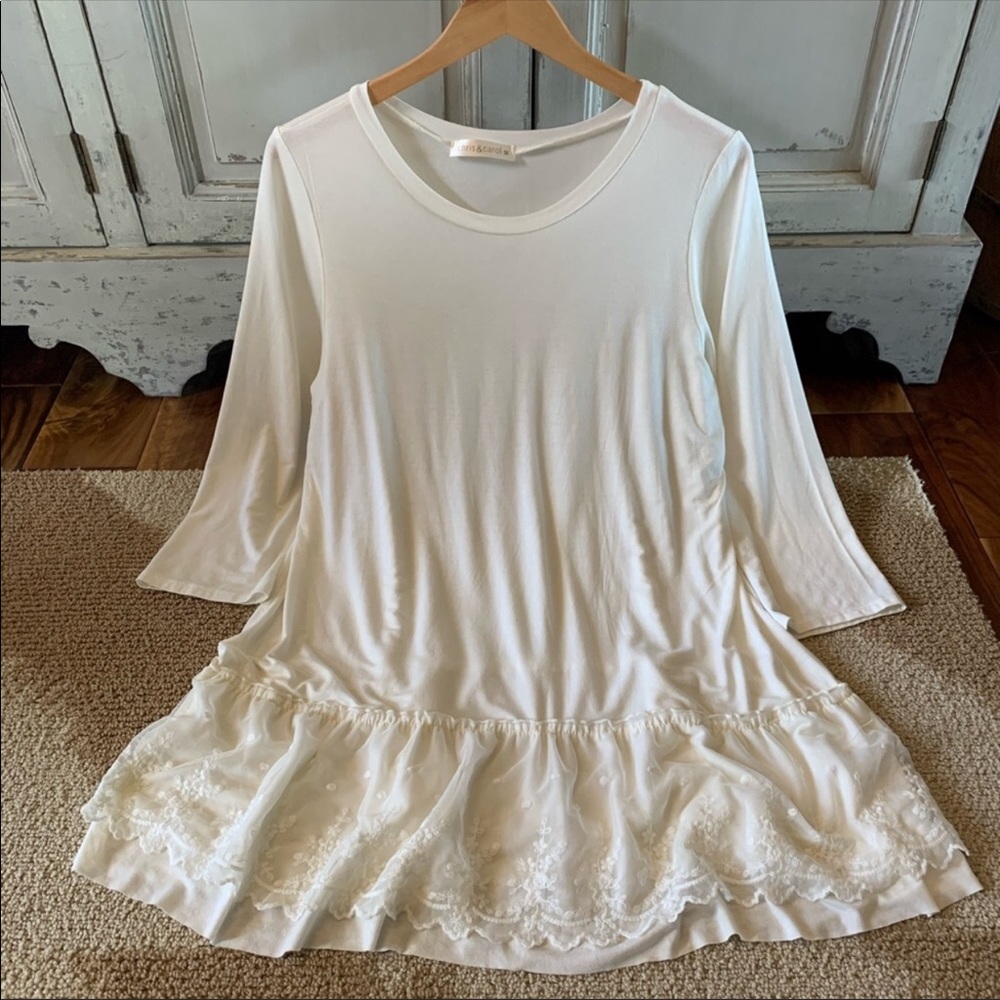 Plus size lace layering tunic